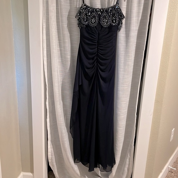 Xscape Beaded Cape Dress 2P - Picture 3 of 6